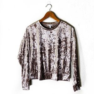 Crushed velvet long sleeve